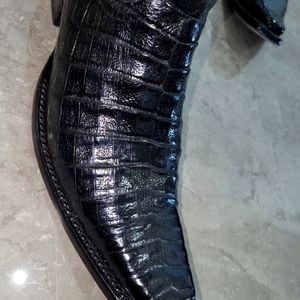 Boots men cuadra leather 100% black cocodrille